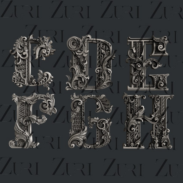 Monogram Alpha 3D Silicone Moulds {clearance}