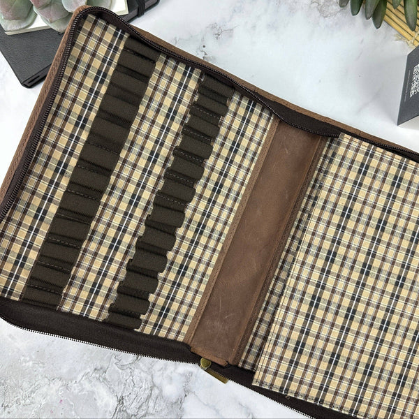 Royal Cobalt Zippered 24-Pen Case