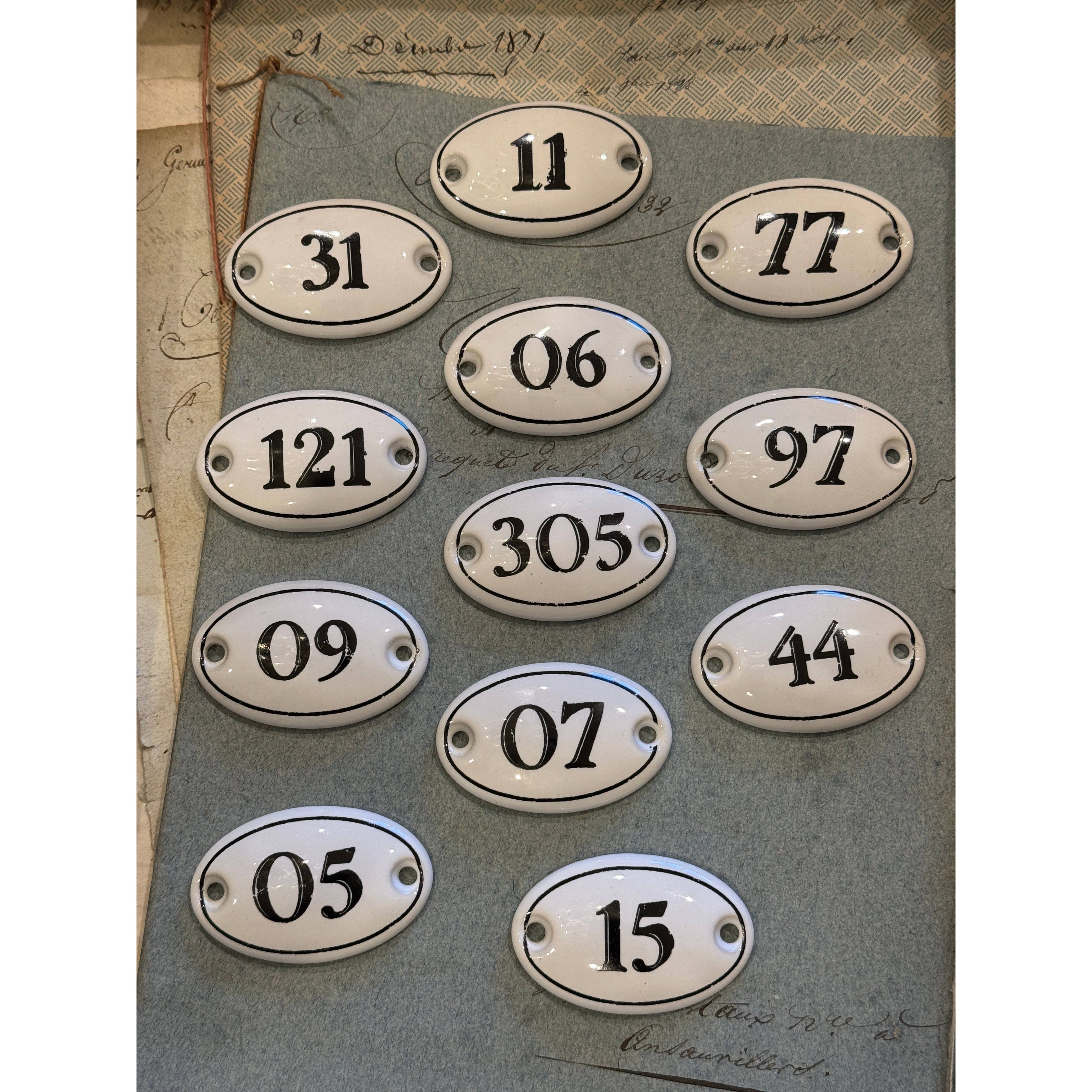 Porcelain Bisque Numbers