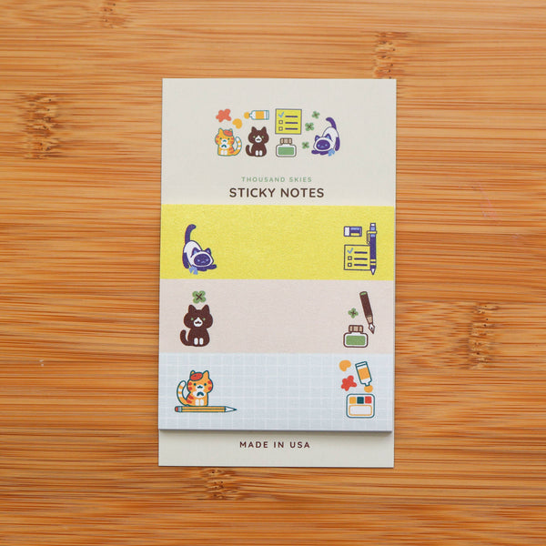 Stationery Cats Sticky Notes