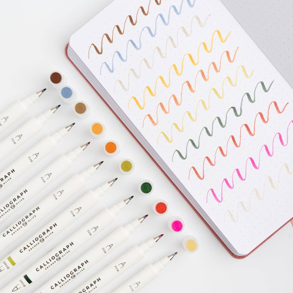 Forest Findings Calliograph Dual-Tipped Brush Pens | Set of 10