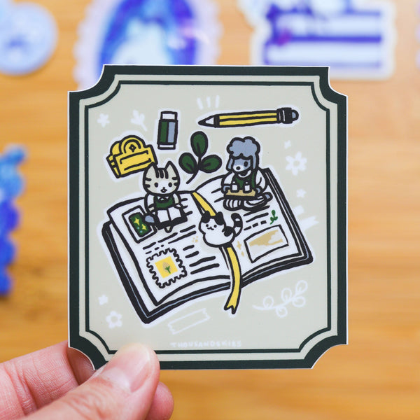 Open Book Vinyl Sticker