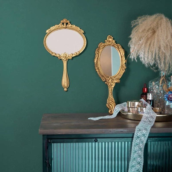 Penelope Wall Mount Handheld Mirror