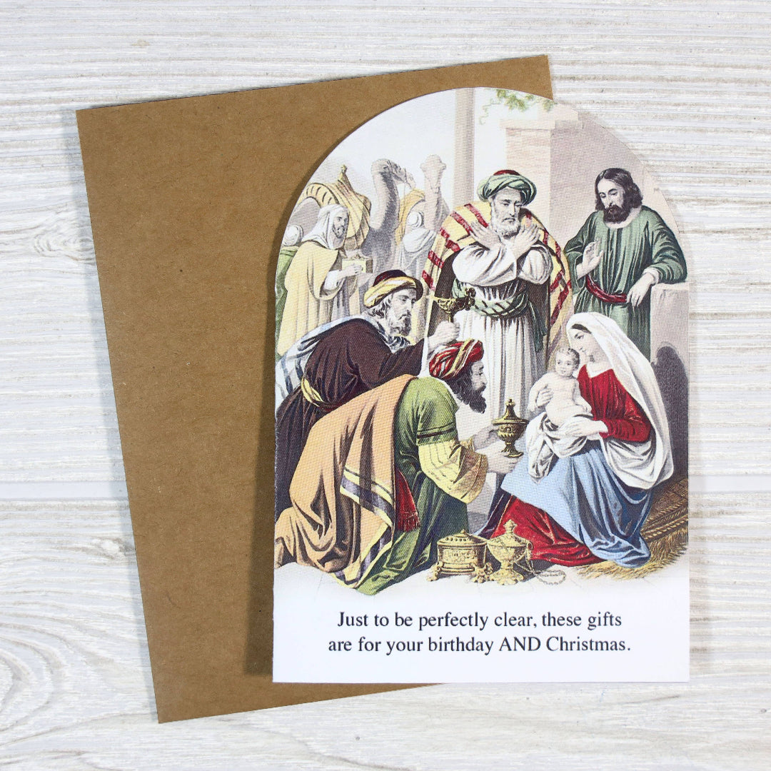 Birthday on Christmas Die-Cut Card