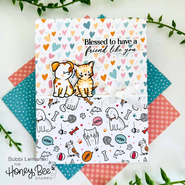 Meow & Furever 6x8 Clear Stamp Set