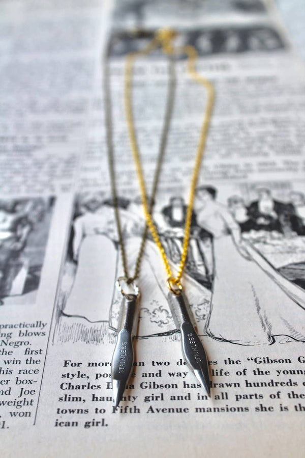 Vintage Empire Pen Company Calligraphy Pen Necklace No. 23
