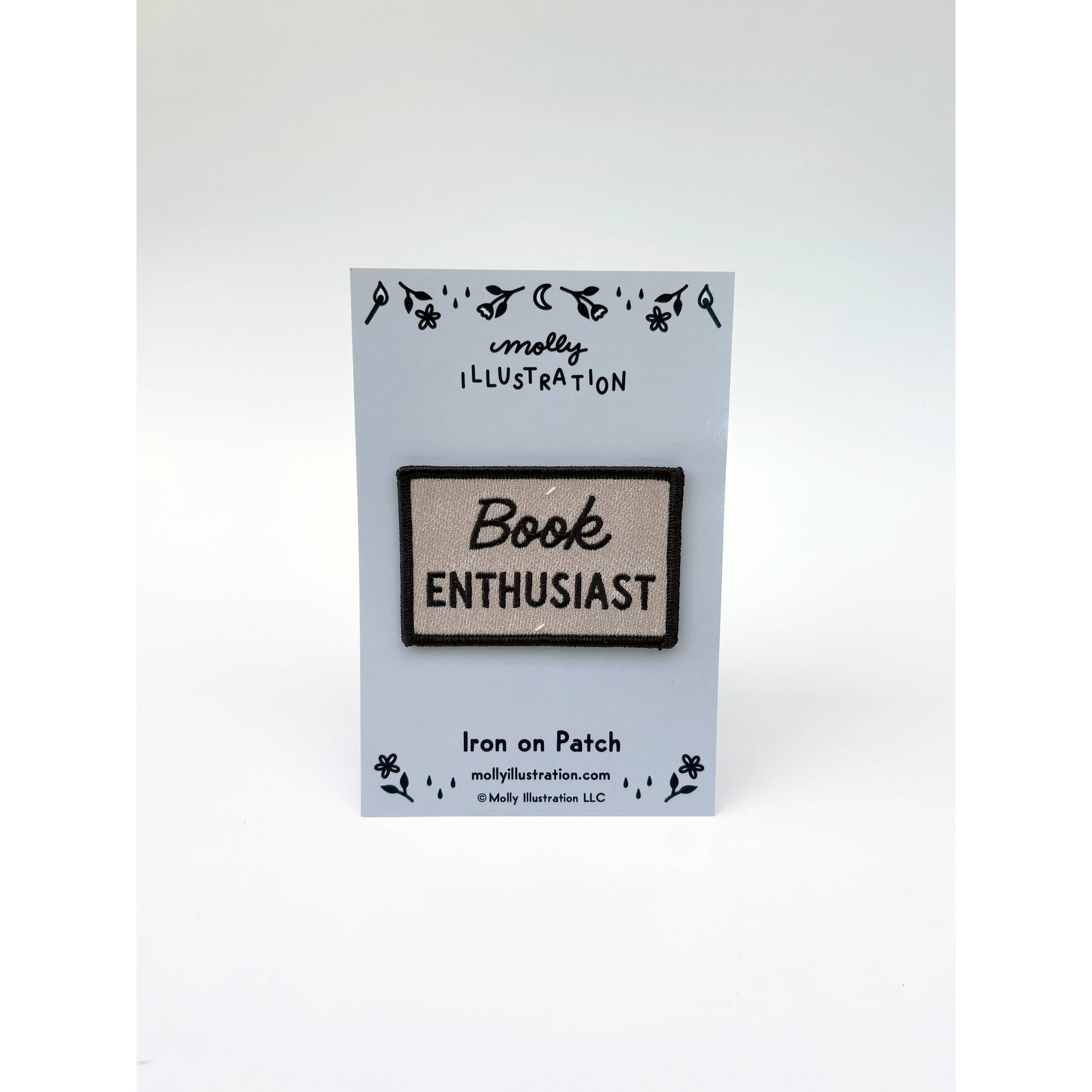 Book Enthusiast Embroidered Iron On Patch
