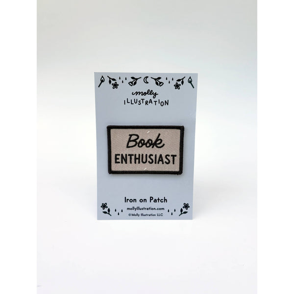 Book Enthusiast Embroidered Iron On Patch
