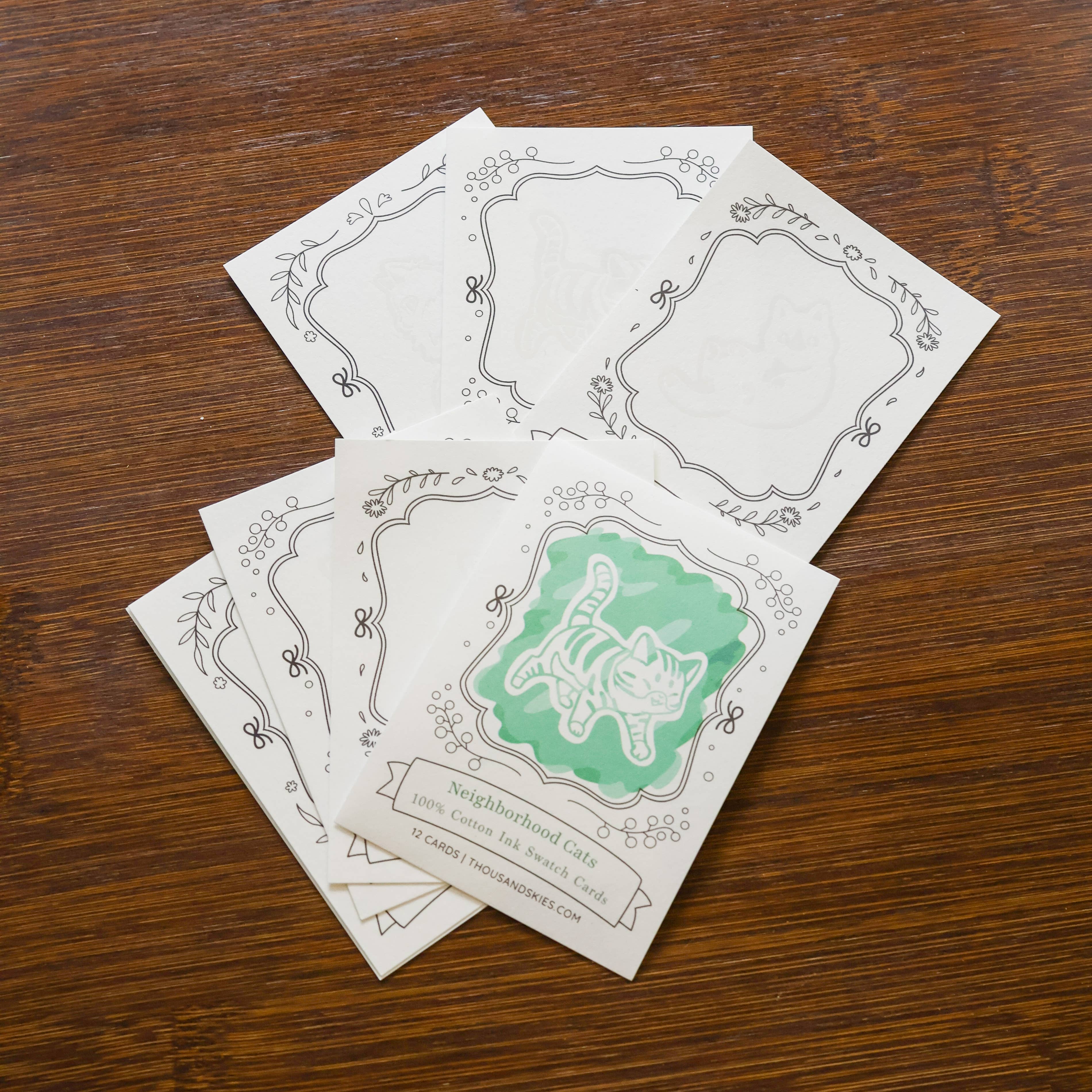 Neighborhood Cats Ink Swatching Cards