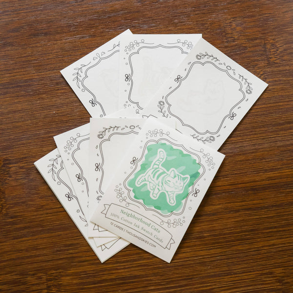 Neighborhood Cats Ink Swatching Cards