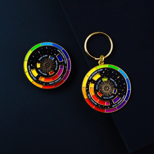 Roue chromatique© Spinner interactif | Porte-clés en émail