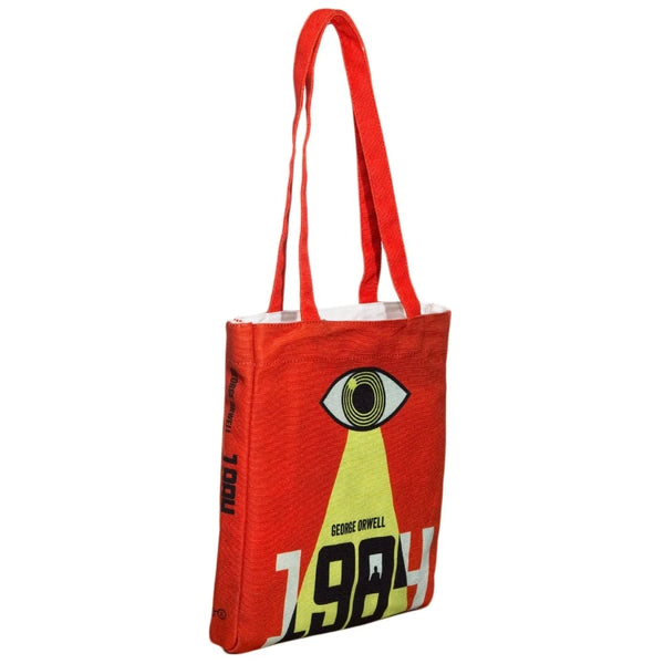Orwell's 1984 Book Art Tote Bag