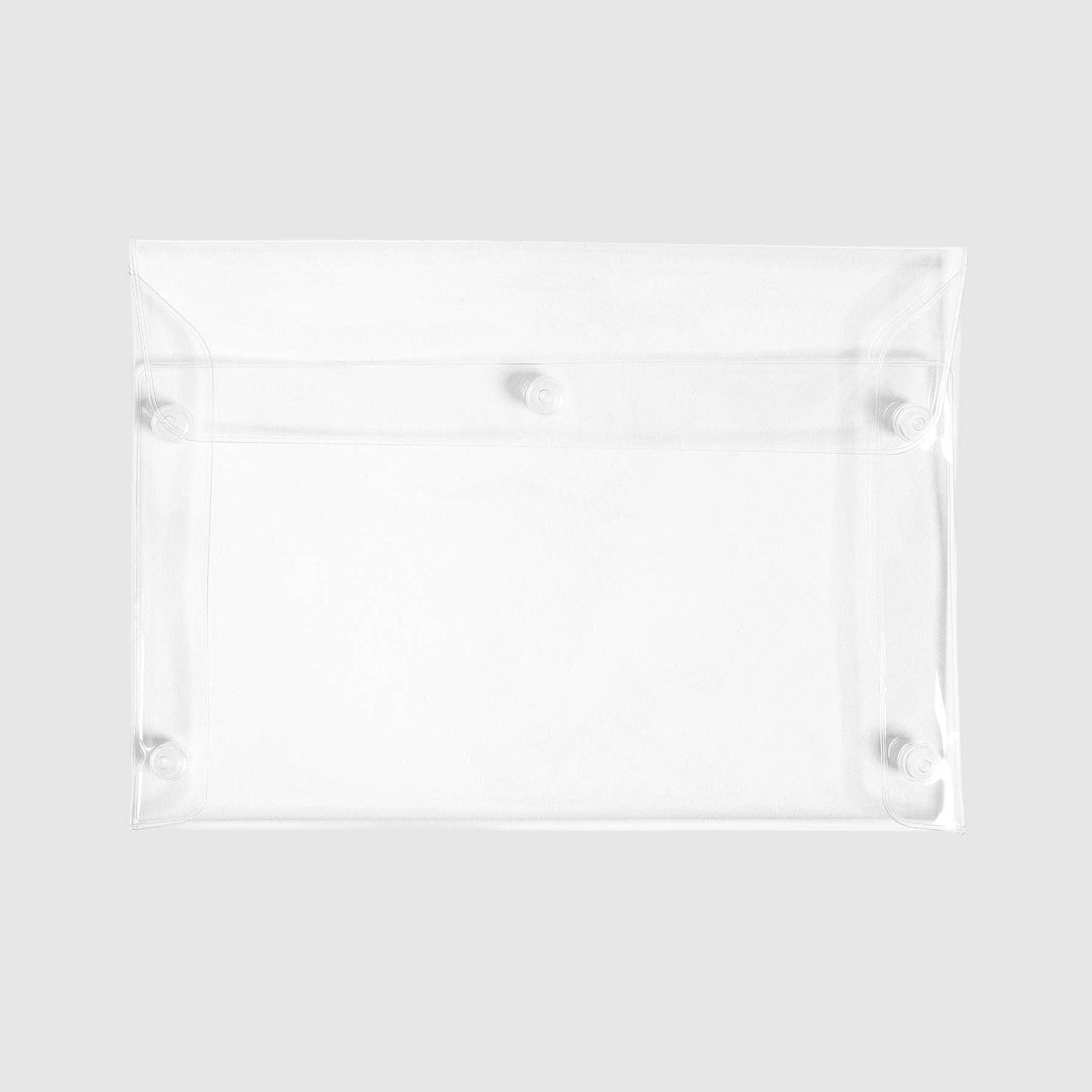 Large Clear Essentials Pouch with Snap Closure