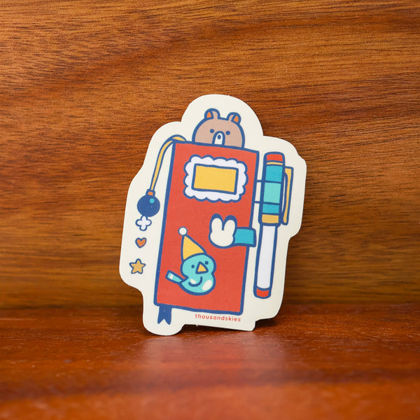 Weekly Journal Holographic Vinyl Sticker