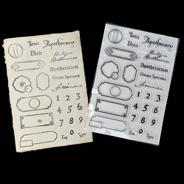 {coming soon!} Apothecary Labels Clear Stamp