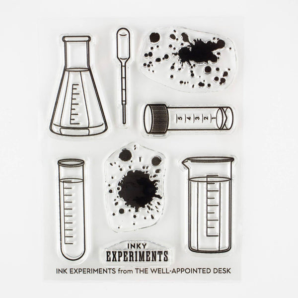 Ink Experiments 3"x4" Clear Stamp Set (8 stamp designs)