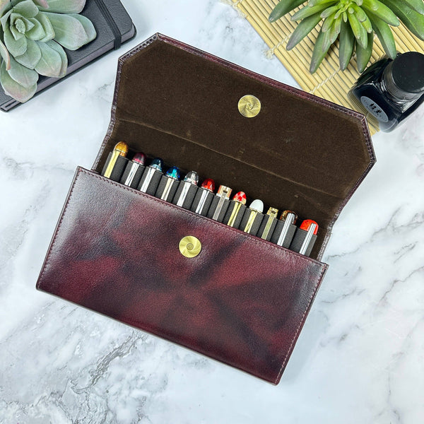 Leather 12-Pen Penfolio Clutch