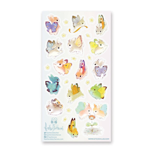 Bunnerflies Sticker Sheet