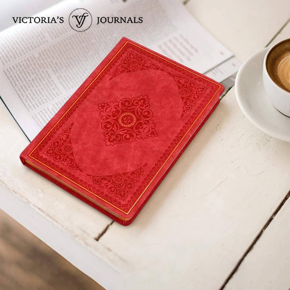 Red Antiqued Vegan Leather Journal