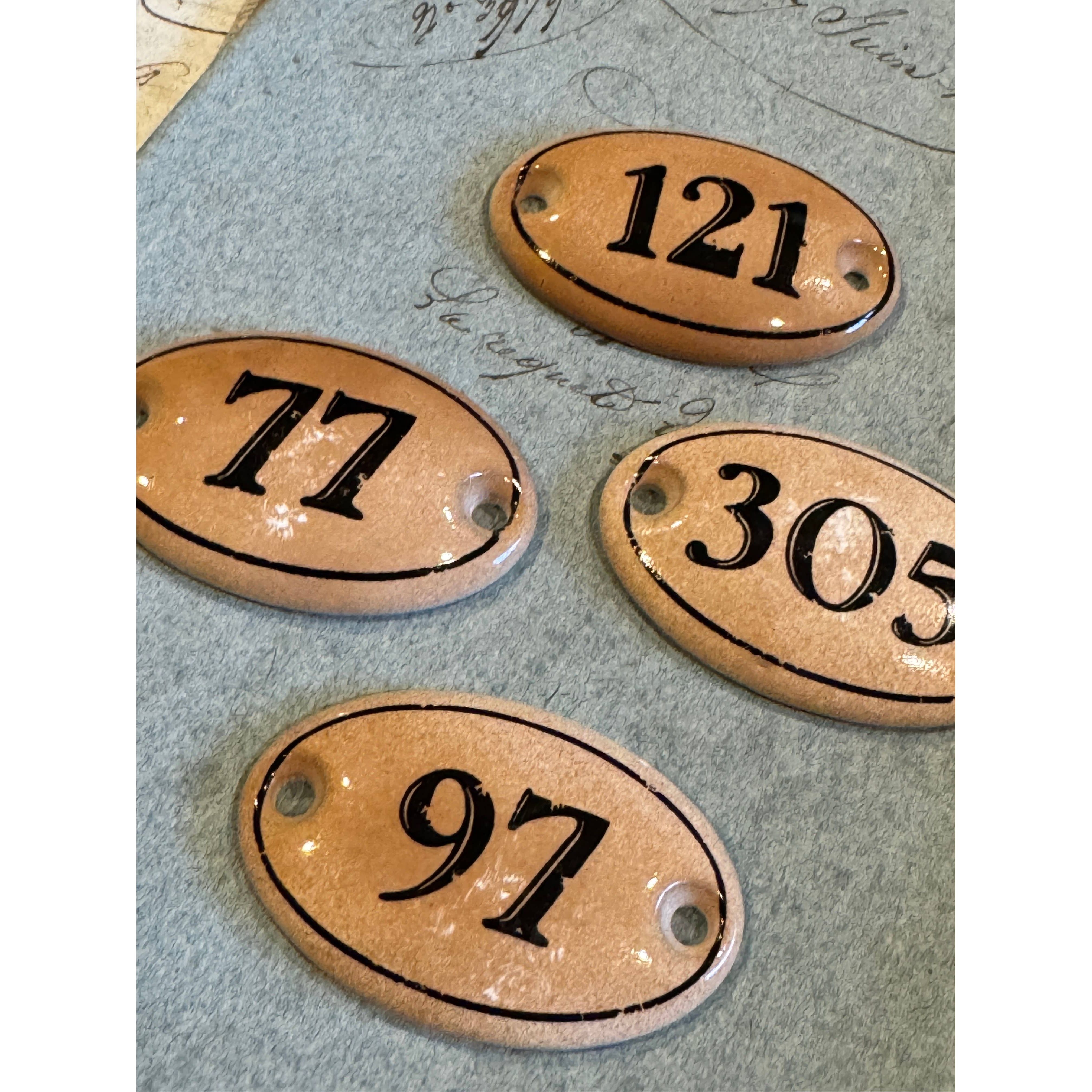 Porcelain Bisque Numbers