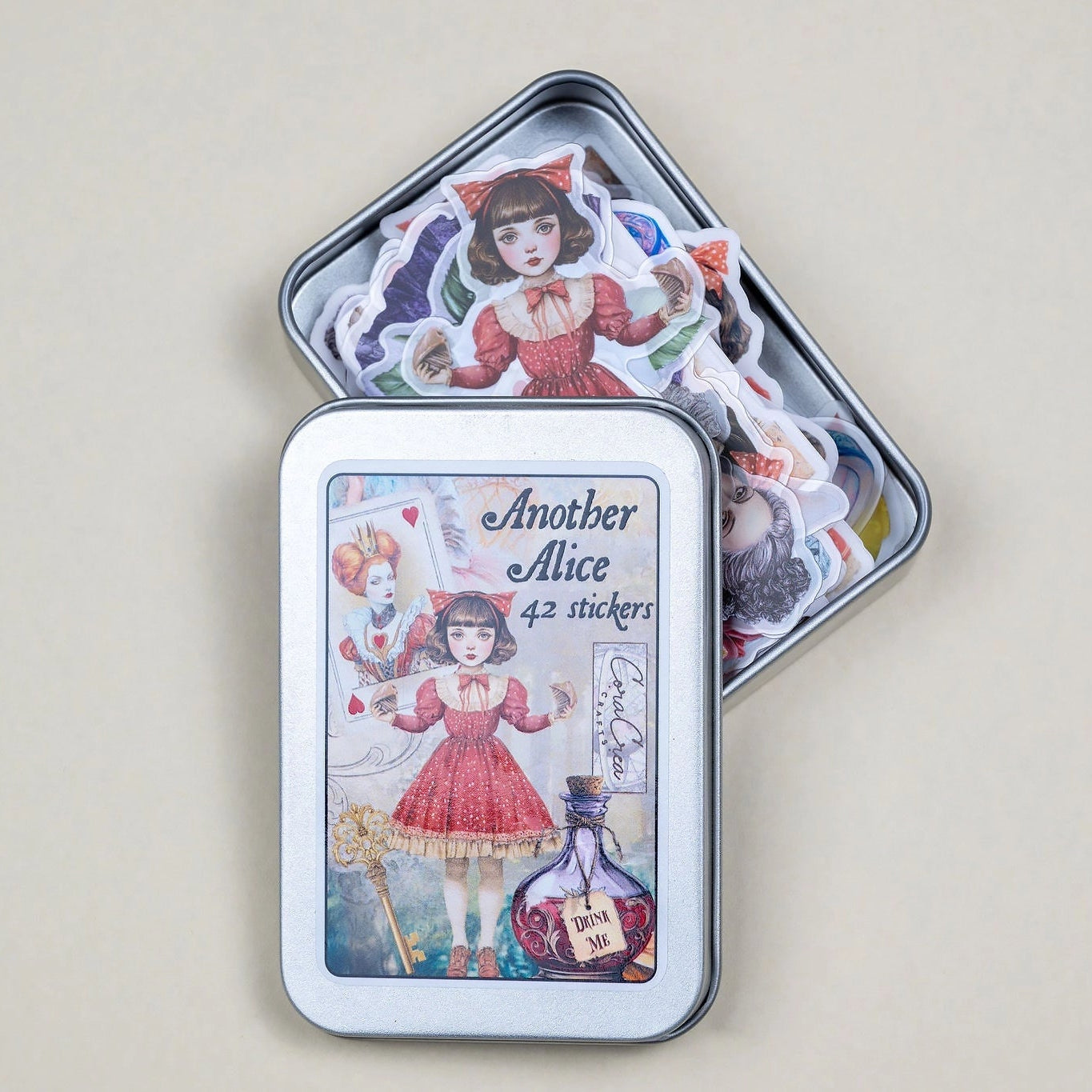 Another Alice Sticker Tin Box