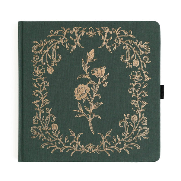Antique Floral 8x8 Dot Grid Notebook