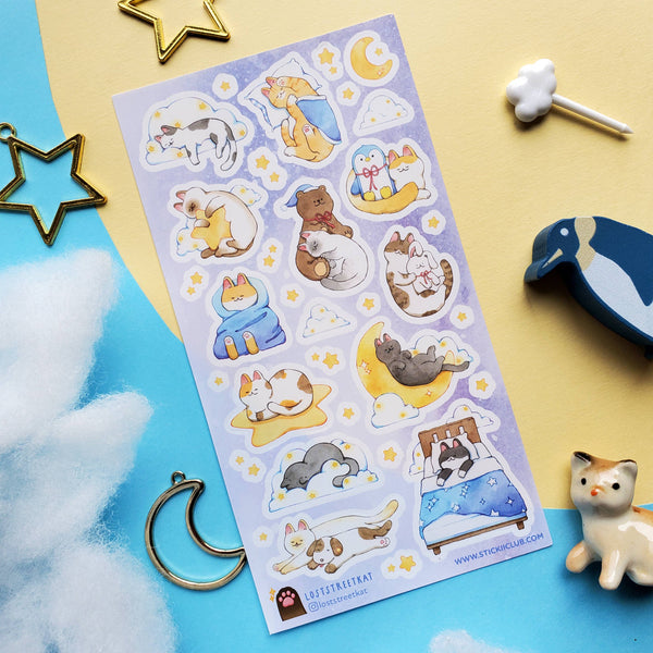 Kitties in Dreamland Sticker Sheet | @loststreetkat