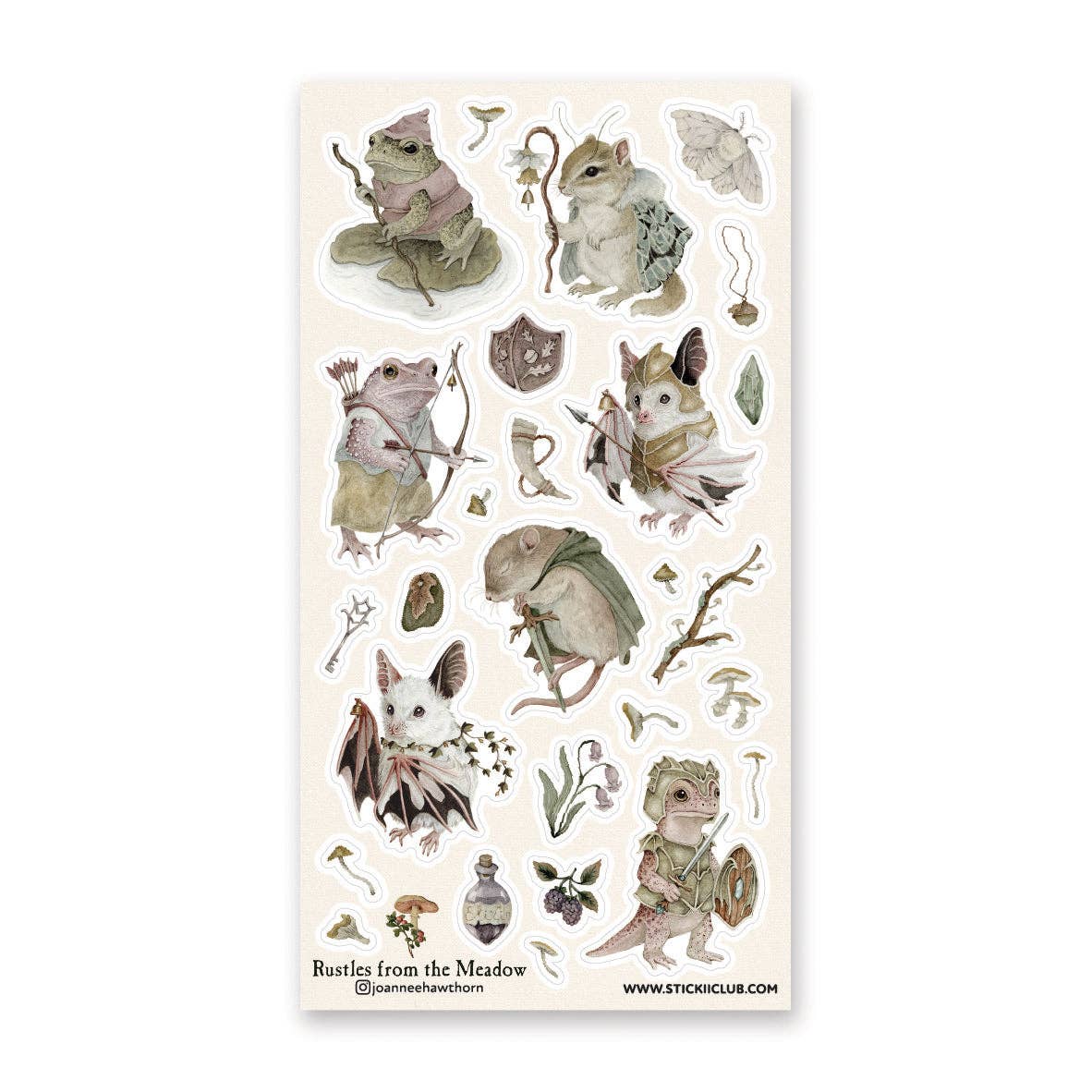 Warrior Critters Sticker Sheet | @joanneehawthorn
