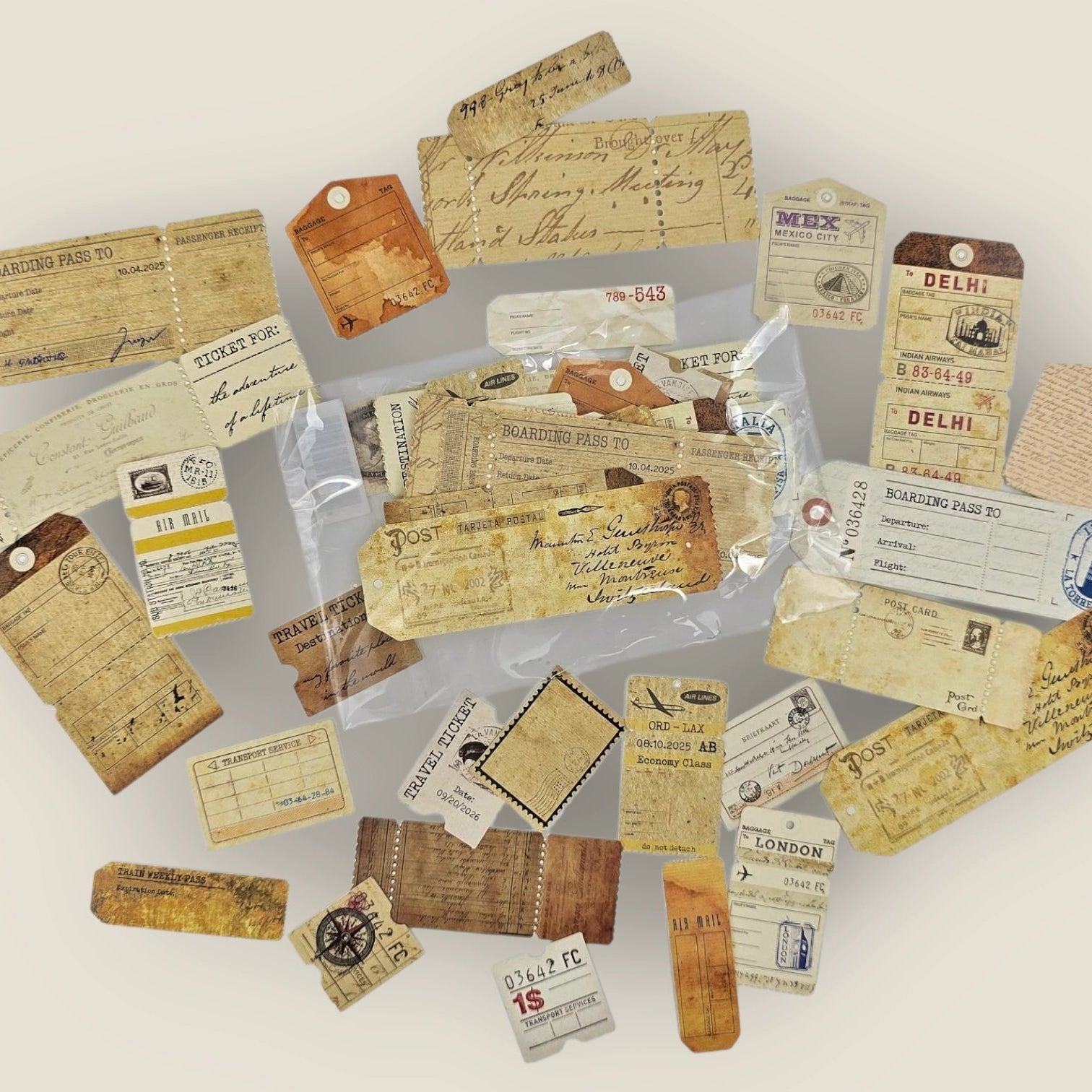 Tickets & Tags Cardstock Cutouts