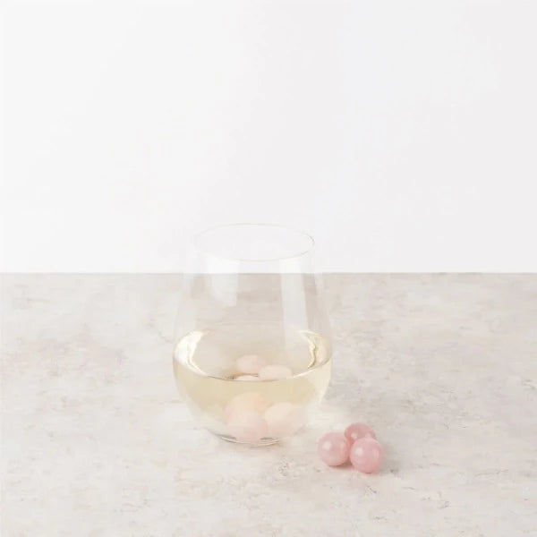 Pierres précieuses de vin de quartz rose {ensemble de 6}