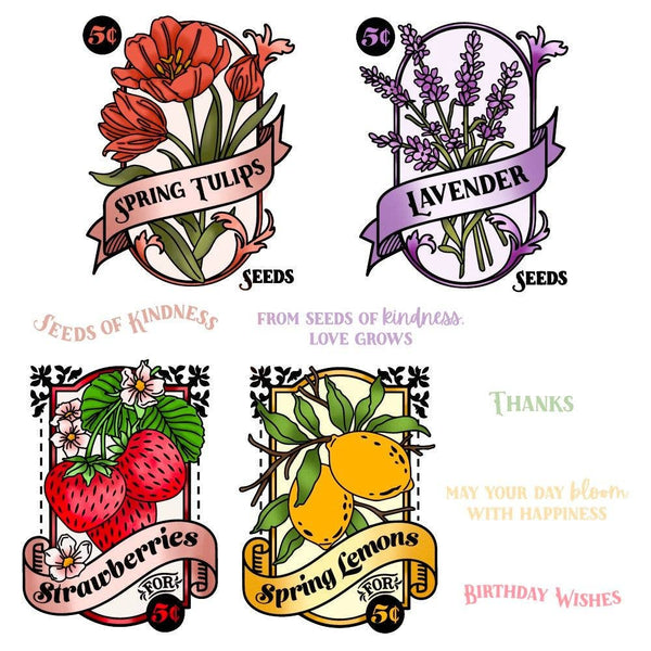 Seeds Of Kindness 6" x 8" Photopolymer Stamp Set {Retired}
