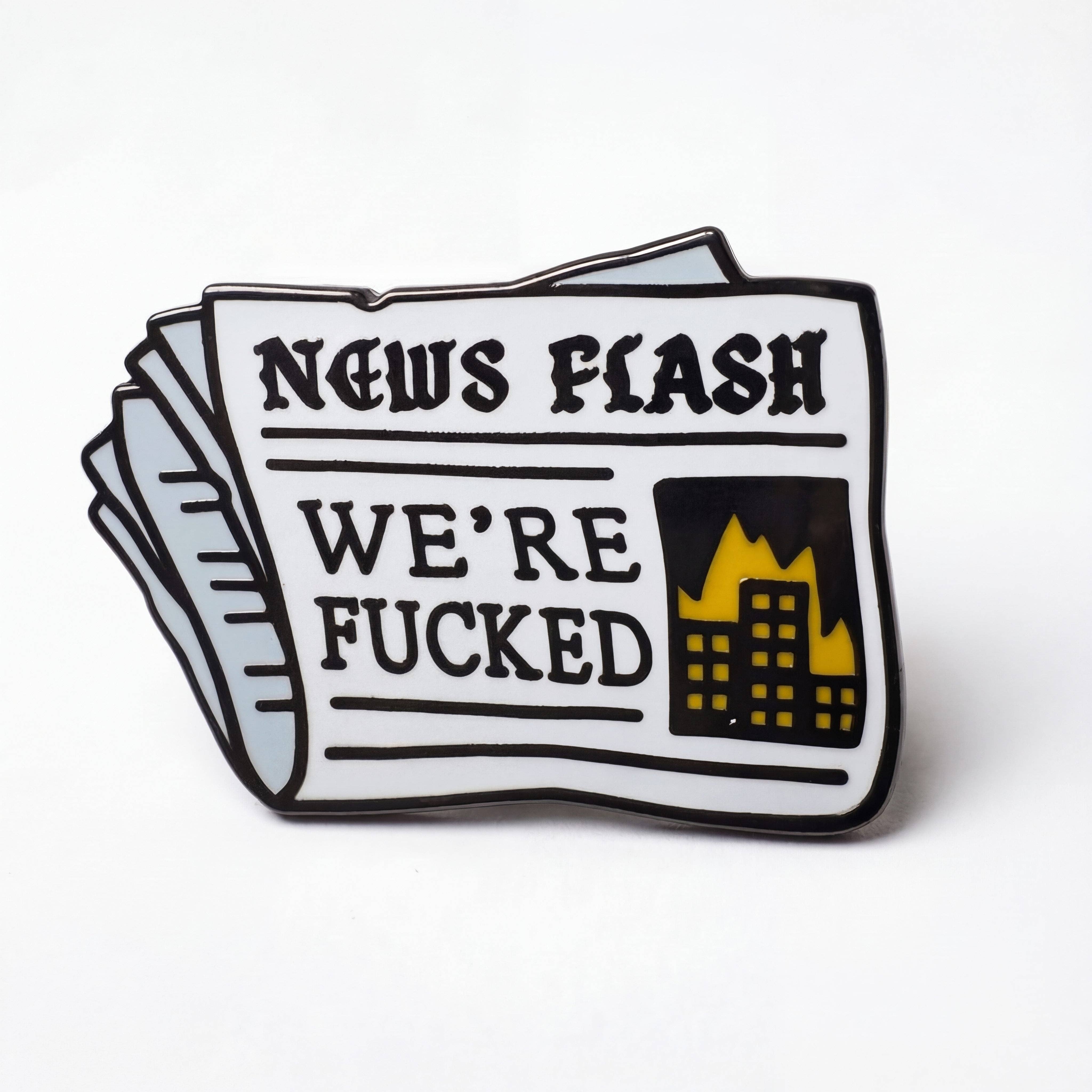 News Flash Enamel Pin