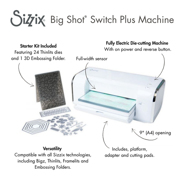 White Big Shot Switch Plus Machine + Starter Kit