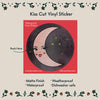 Pouty Moon Cartoon Vinyl Waterproof Sticker