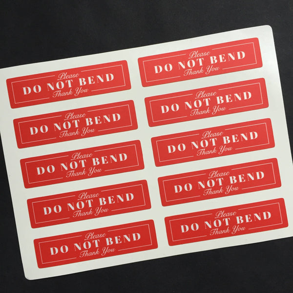 Do Not Bend Stickers