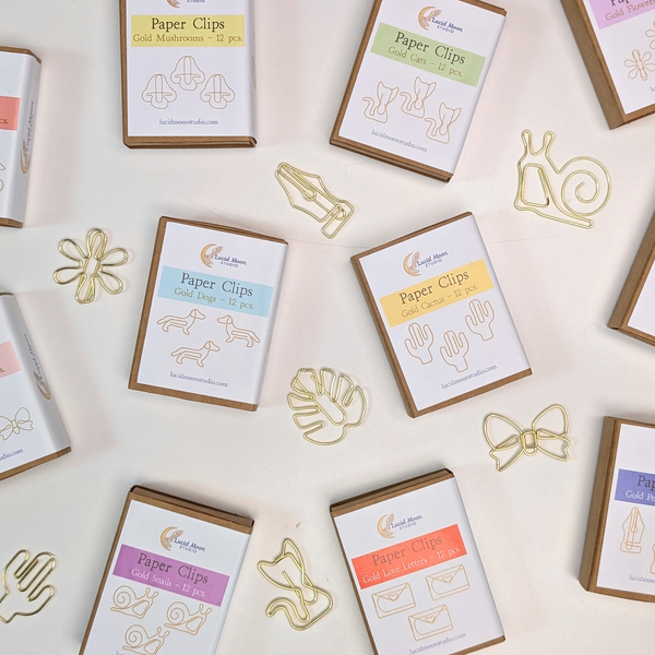 Gold Pen Nibs Paper Clips