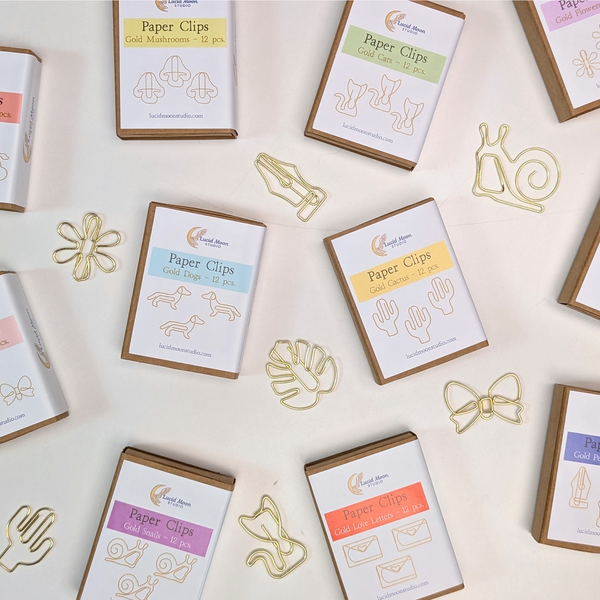 Gold Snail Paper Clips