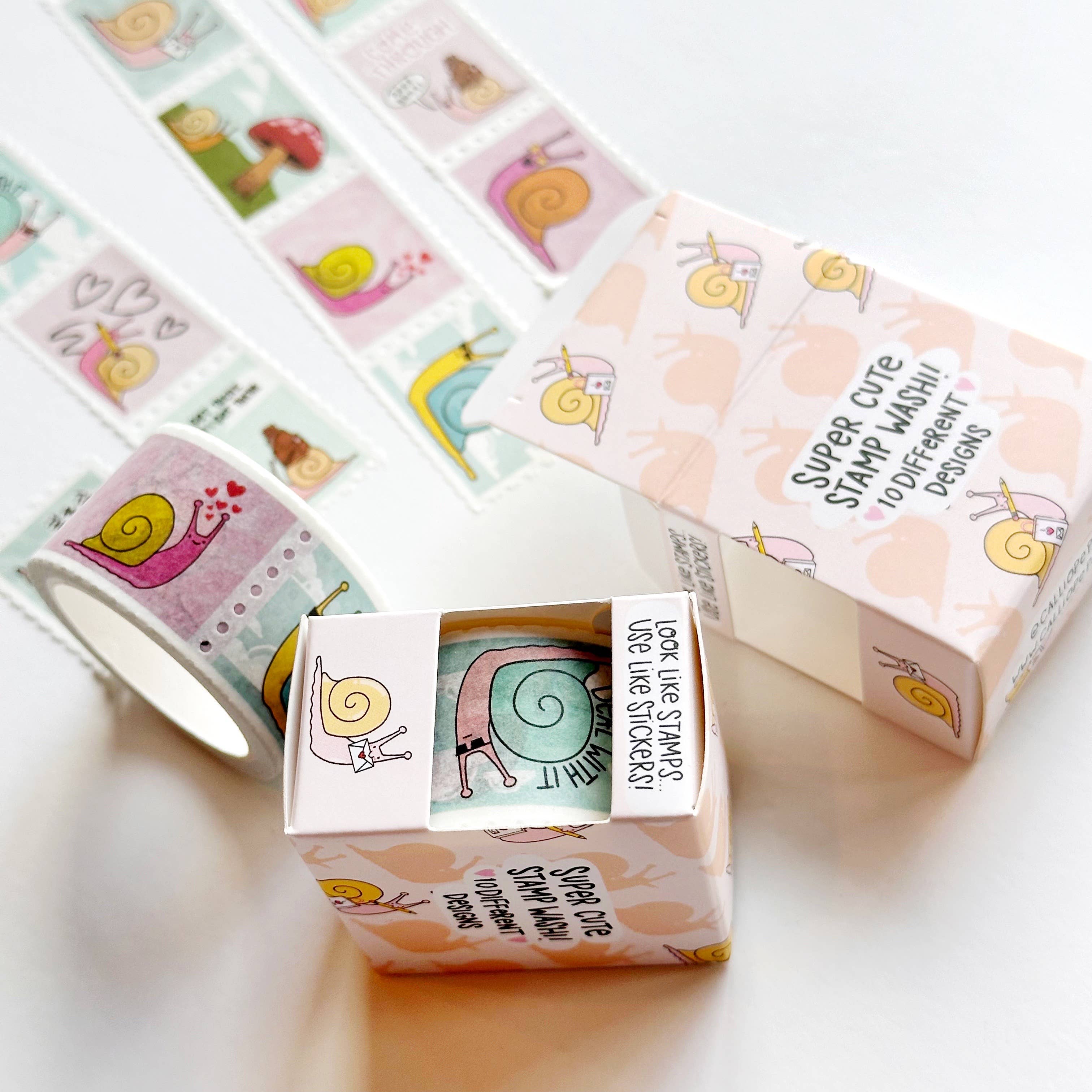Ernie The Snail Faux-stage Stamp Washi