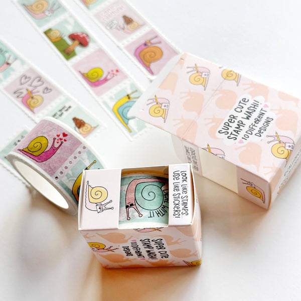 Ernie The Snail Faux-stage Stamp Washi