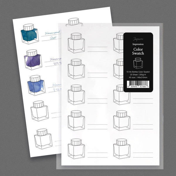 Ink Bottle Color Swatch A5 Sheets {multiple styles}