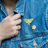Luna Moth Luminescent Enamel Pin