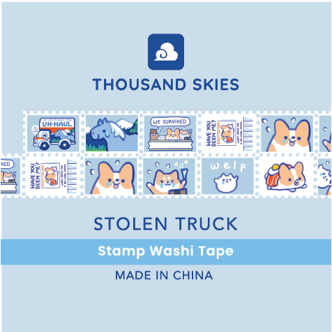 Stolen Truck Stamp Washi Tape