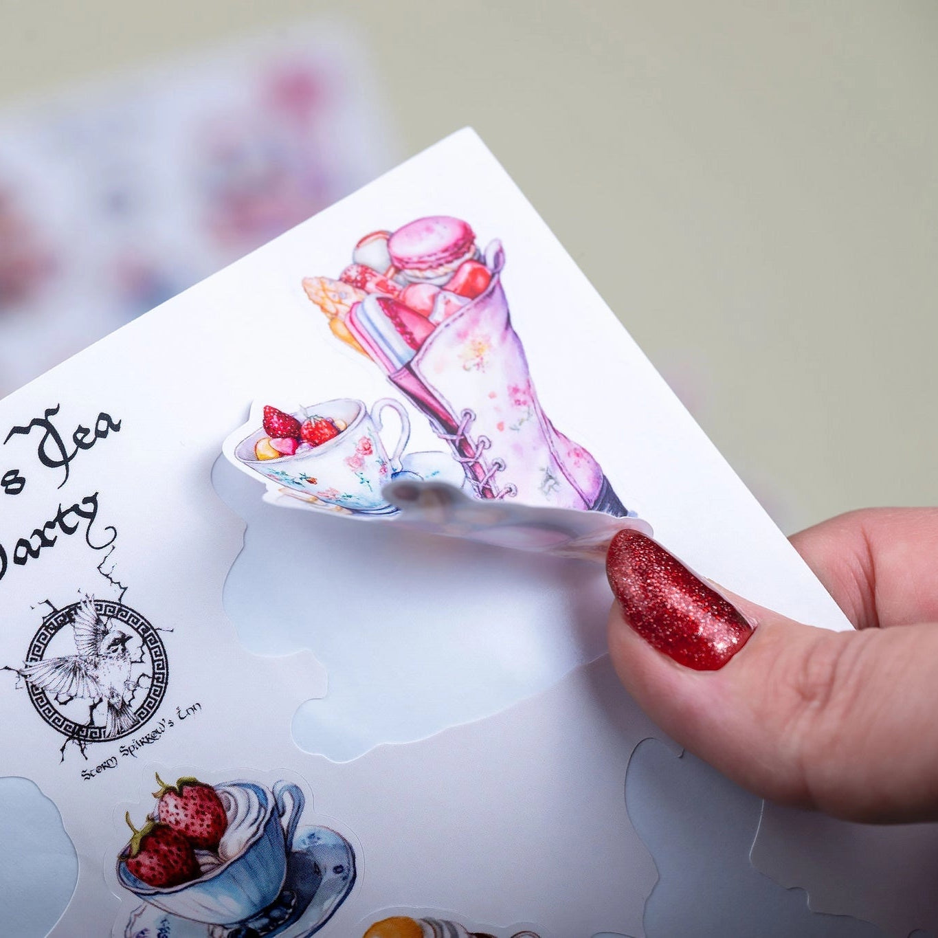 Alice's Tea Party Vinyl Sticker Sheet