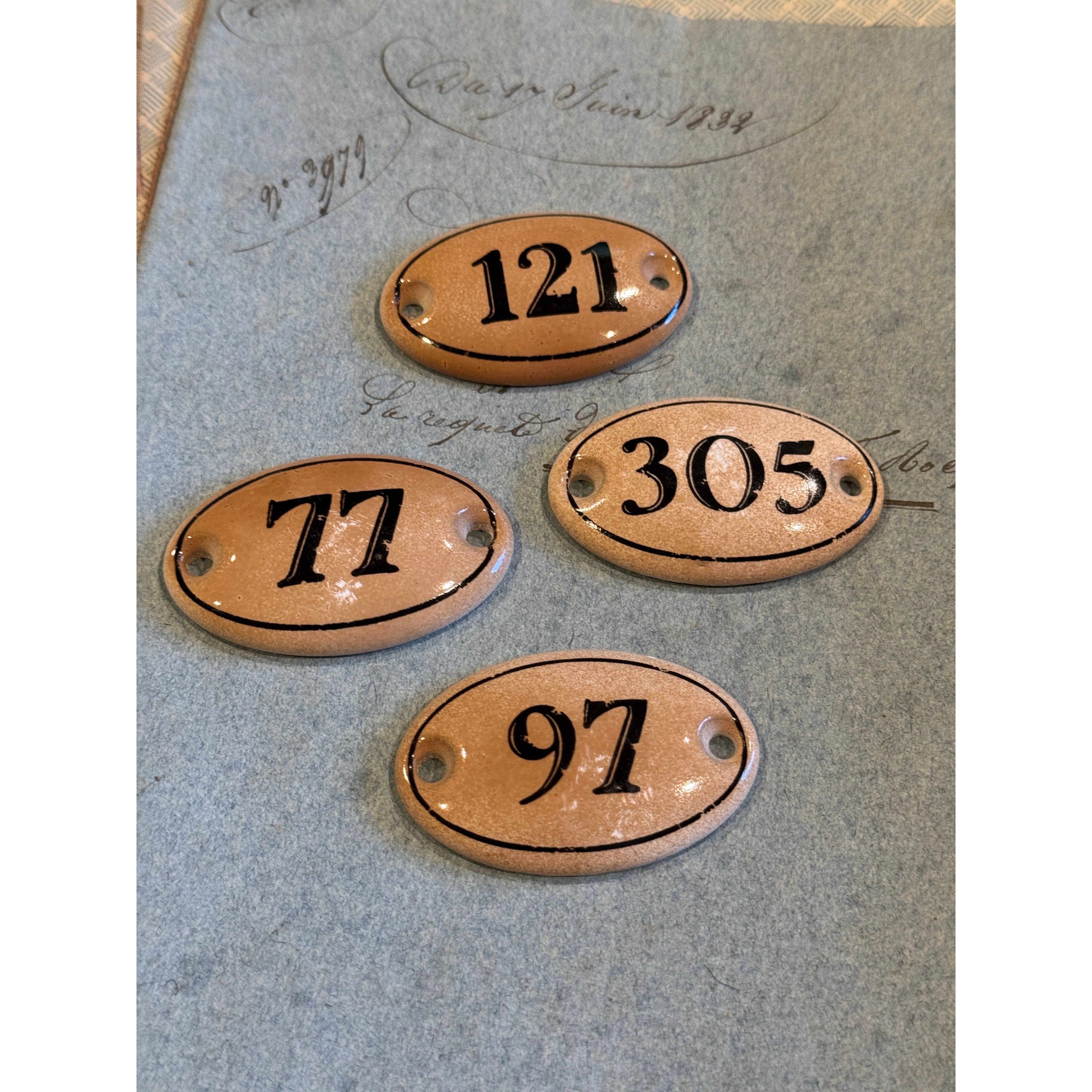 Porcelain Bisque Numbers
