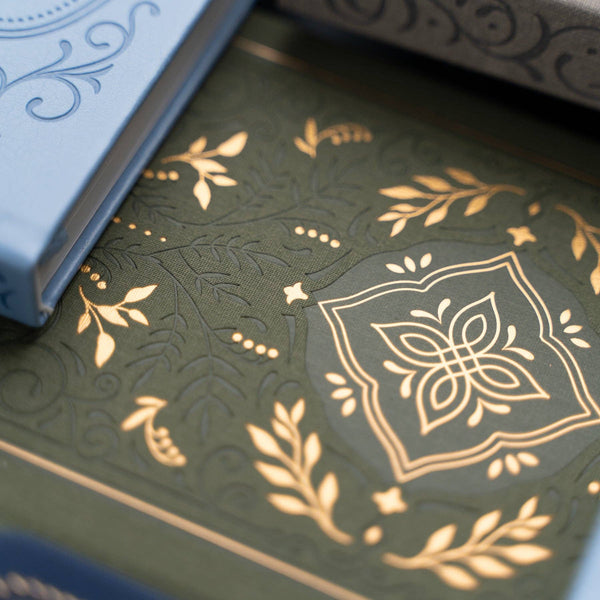 Storybook In Vintage Olive Dot Grid Notebook