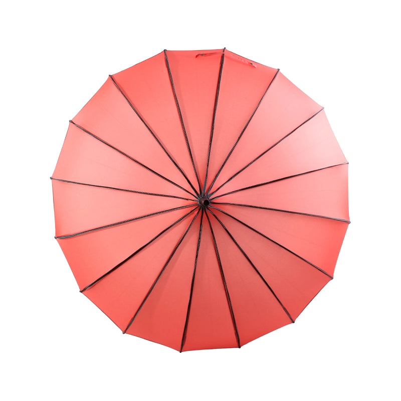 Coral Ribbed Pagoda Umbrella