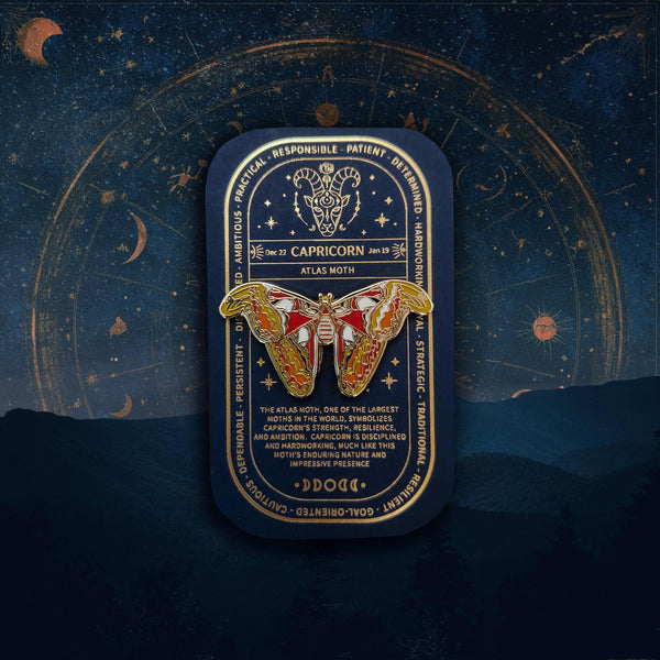Zodiac Butterfly and Moth Enamel Pin Collection