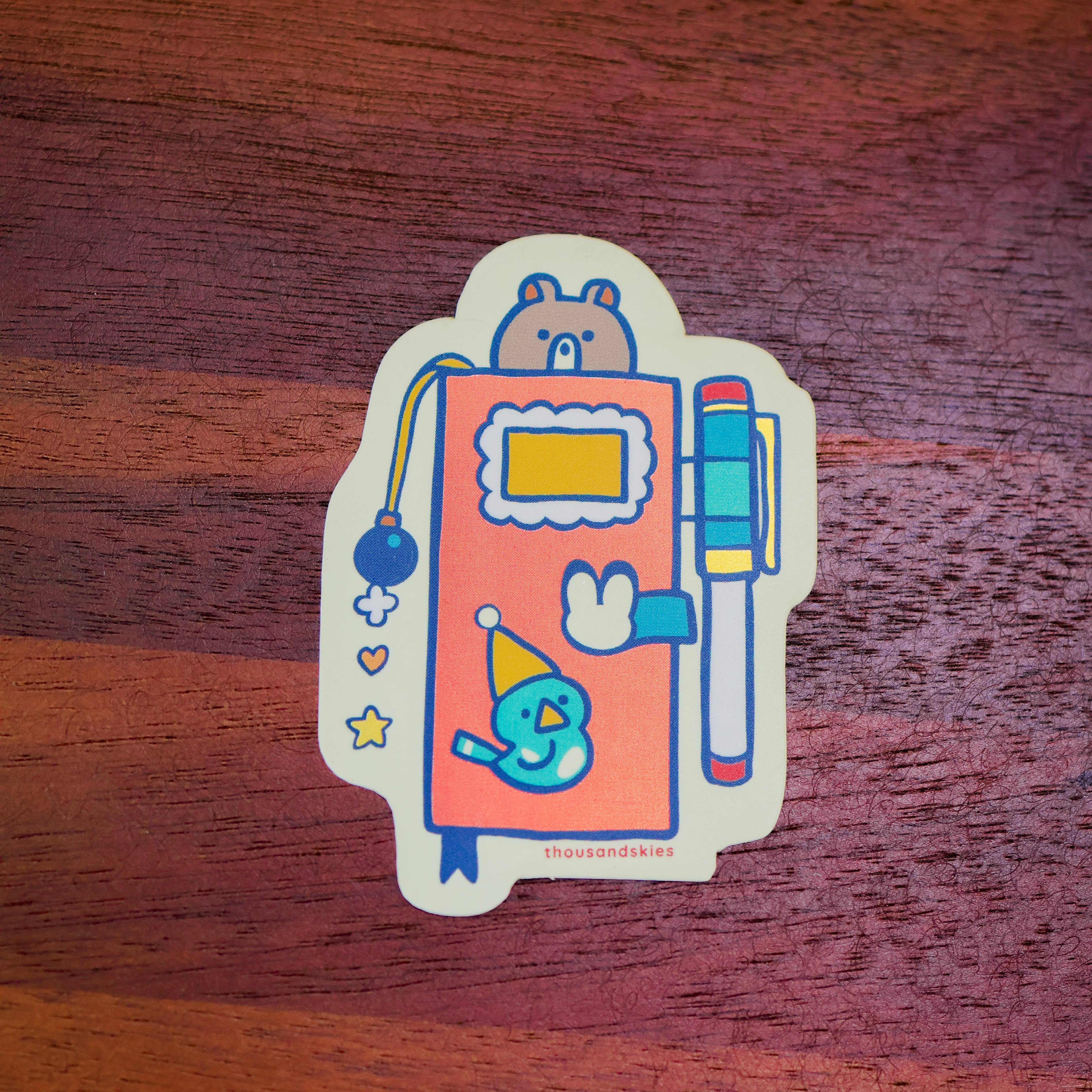 Weekly Journal Holographic Vinyl Sticker