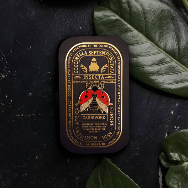 {coming soon!} Seven-Spotted Ladybug Educational Insect Enamel Pin