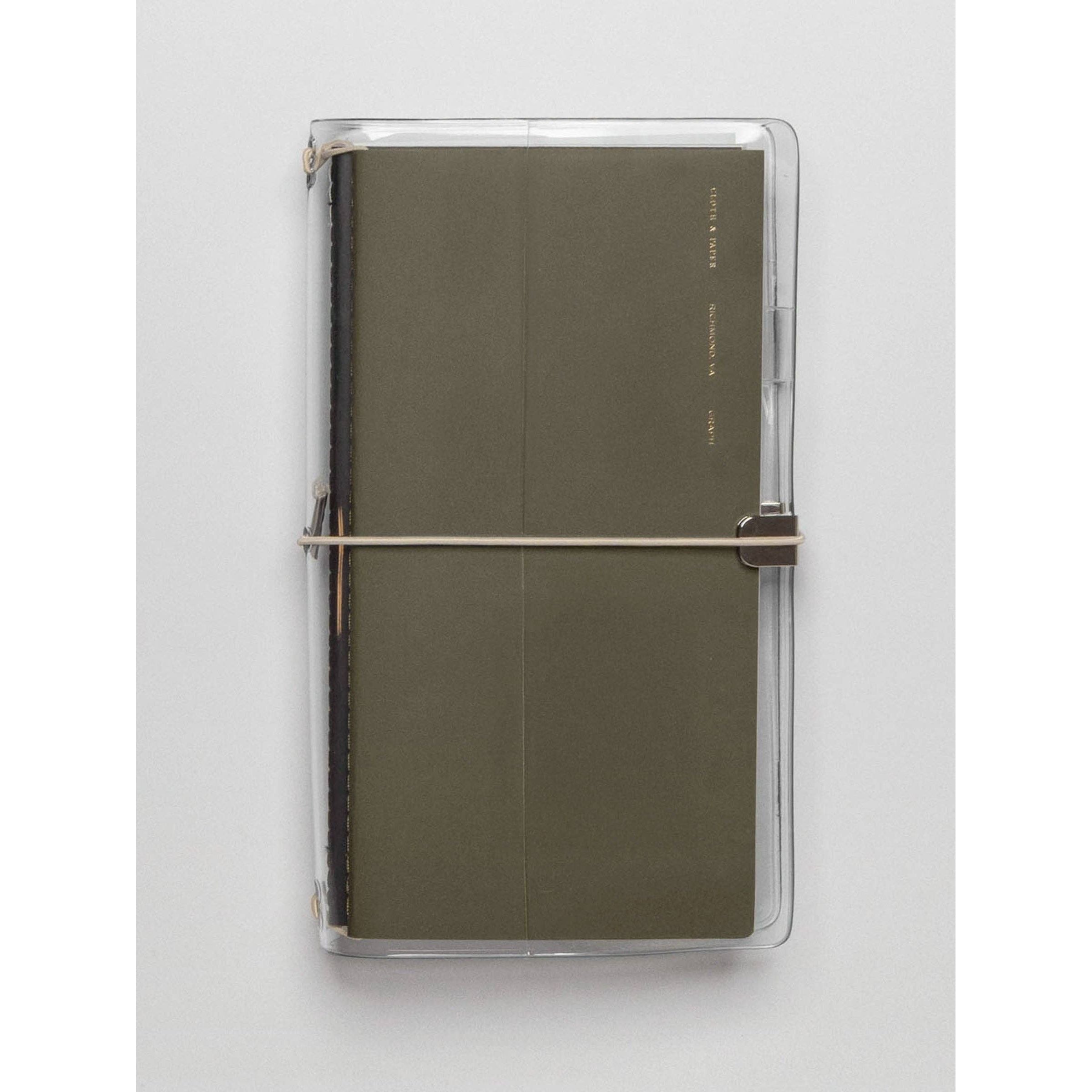 Clear Vinyl A5 Slim Travel Notebook Cover